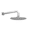 Arezzo Chrome Push-Button Shower with Handset + Rainfall Shower Head  In Bathroom Large Image