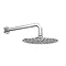 Arezzo Chrome Push-Button Shower with Handset + Rainfall Shower Head In Bathroom Large Image