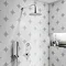 Arezzo Chrome Push-Button Shower with Handset + Rainfall Shower Head Large Image