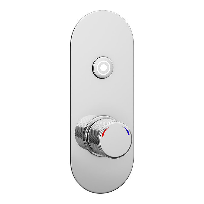 Arezzo Chrome Push-Button Shower with Rainfall Shower Head