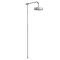 Arezzo Chrome Rigid Riser Kit with 195mm Round Overhead Drench Shower Head