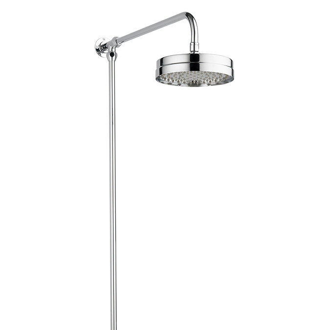 Arezzo Chrome Rigid Riser Kit with 195mm Fixed Head Large Image