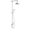 Arezzo Chrome Rigid Riser Kit with Shower Head, Handshower & Diverter