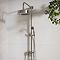Arezzo Chrome Rigid Riser Kit with Shower Head, Handshower & Diverter