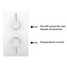 Arezzo Chrome Round Thermostatic Shower Pack with Inline Head + Handset