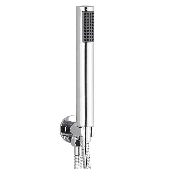 Arezzo Chrome Round Thermostatic Shower Pack with Inline Head + Handset