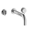 Arezzo Chrome Round Wall Mounted (3TH) Bath Filler Tap