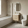 Arezzo Chrome & Rustic Oak Complete Bathroom Suite