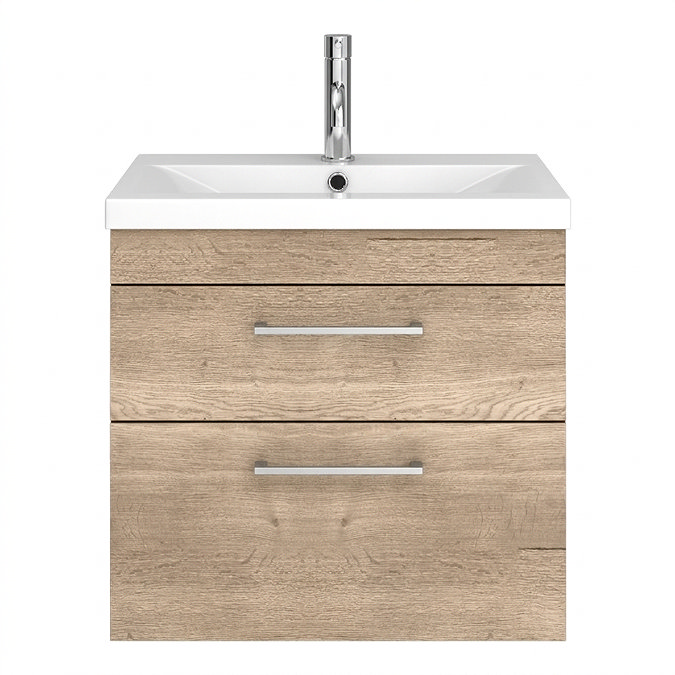 Arezzo Chrome & Rustic Oak Complete Bathroom Suite