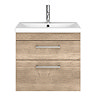 Arezzo Chrome & Rustic Oak Complete Bathroom Suite