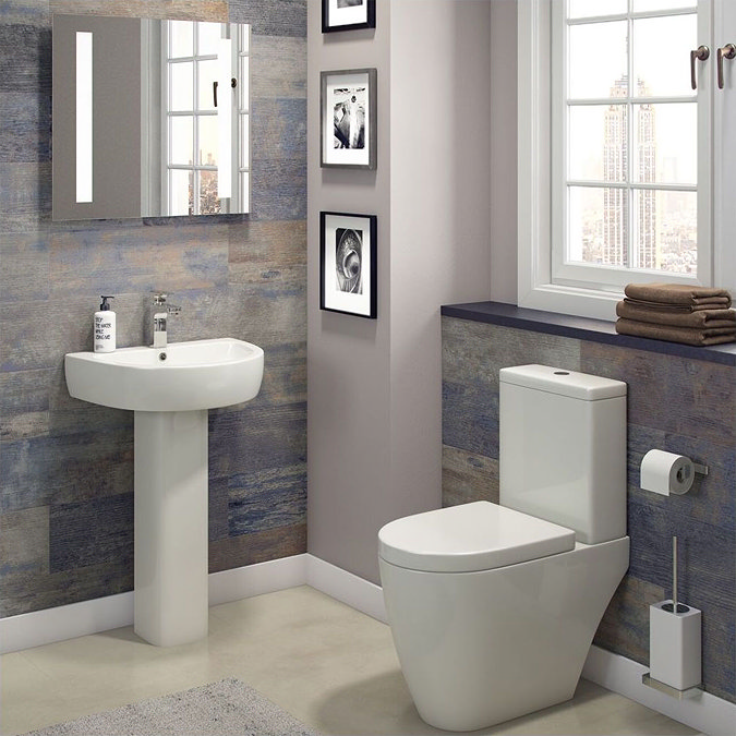 Arezzo Close Coupled Toilet + Soft-Close Seat Profile Large Image