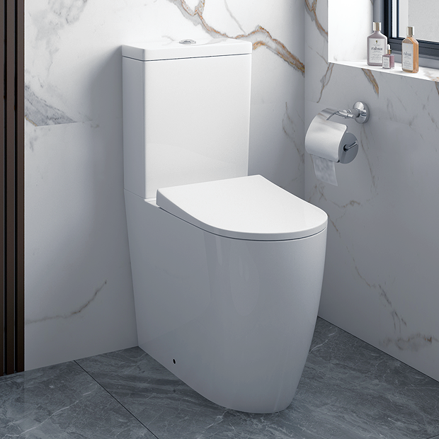 Arezzo Compact BTW Close Coupled Comfort Height Toilet + Soft Close