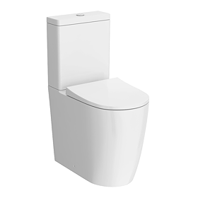 Arezzo Compact BTW Close Coupled Comfort Height Toilet + Soft Close Seat