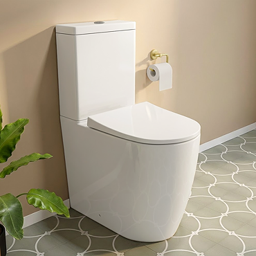 Arezzo Compact BTW Close Coupled Comfort Height Toilet + Soft Close Seat