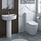 Arezzo Compact BTW Close Coupled Toilet + Soft Close Seat