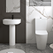 Arezzo Compact BTW Close Coupled Toilet with Soft Close Seat (Matt Black Flush + Hinges)