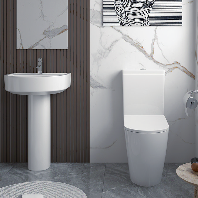 Arezzo Compact Close Coupled Toilet + Soft Close Seat  