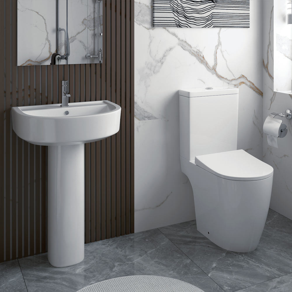 SHOP the Arezzo Compact Close Coupled Toilet + Soft Close Seat at