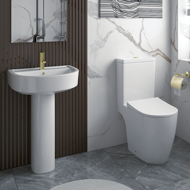 Arezzo Square Close Coupled Toilet + Seat