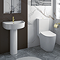 Arezzo Compact Close Coupled Toilet with Soft Close Seat (Brushed Brass Flush + Hinges)