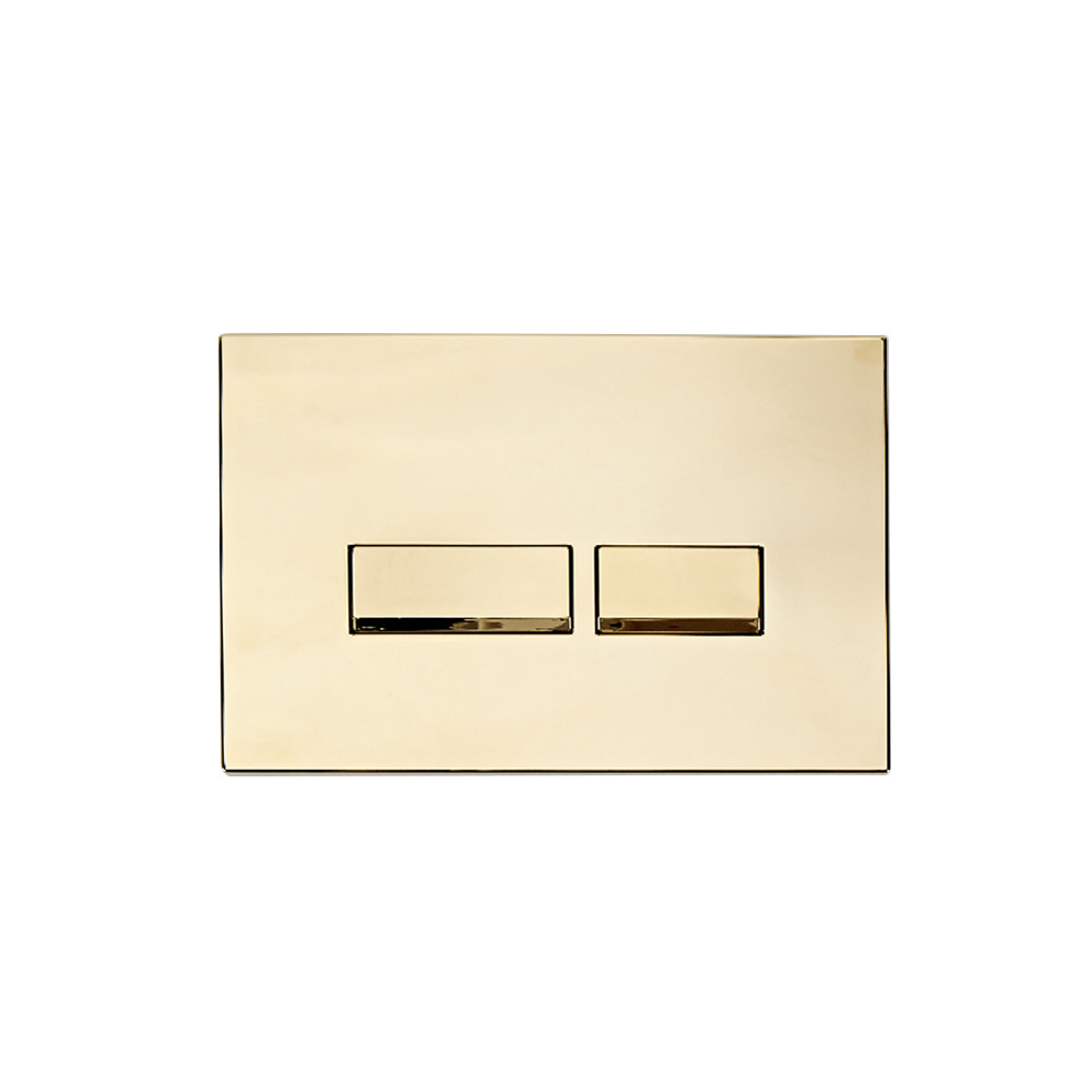 Arezzo Compact Concealed Cistern with Brushed Brass Flush Plate