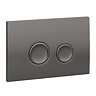Arezzo Compact Concealed Cistern with Brushed Gunmetal Grey Flush Plate - Round Buttons