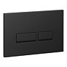 Arezzo Compact Concealed Cistern with Matt Black Flush Plate - Square Buttons