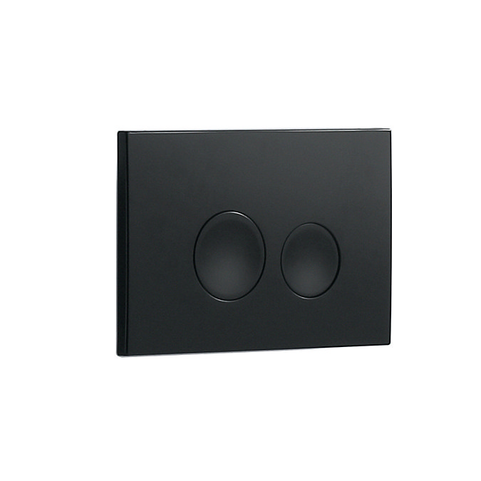 Arezzo Compact Concealed Cistern with Matt Black Round Flush Plate  Profile Large Image
