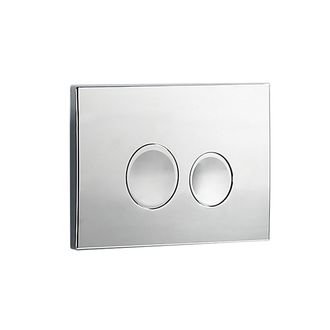 Arezzo Compact Concealed Cistern with Polished Chrome Flush Plate - Round Buttons  Profile Large Ima