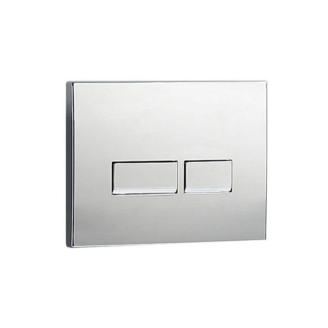 Arezzo Compact Concealed Cistern with Polished Chrome Flush Plate - Square Buttons  Profile Large Im