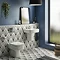Arezzo Compact Concealed Cistern with Polished Chrome Flush Plate - Square Buttons additional Large