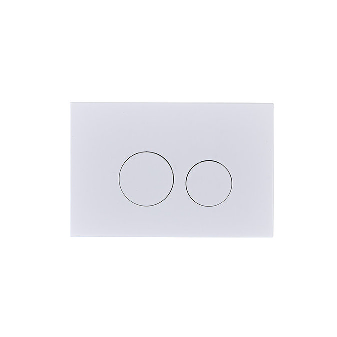 Arezzo Compact Concealed Cistern with White Flush Plate - Round Buttons  Profile Large Image