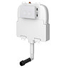 Arezzo Compact Concealed Cistern with White Flush Plate - Round Buttons