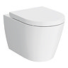 Arezzo Compact Toilet Frame with Wall Hung Toilet, Chrome Flush Plate and Hinges