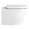 Arezzo Compact Toilet Frame with Wall Hung Toilet, Chrome Flush Plate and Hinges