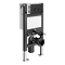 Arezzo Compact Toilet Frame with Wall Hung Toilet, Matt Black Flush Plate and Hinges