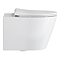 Arezzo Compact Toilet Frame with Wall Hung WC, Chrome Flush, Hinges + Douche Kit