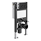 Arezzo Compact Toilet Frame with Wall Hung WC, Matt Black Flush, Hinges + Douche Kit