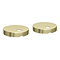 Arezzo Compact Toilet Seat Hinge Cover Caps Brushed Brass - Diameter 46mm
