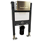 Arezzo Compact Top/Front Flush Toilet Frame with Brushed Brass Flush - Square Buttons