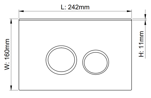 Arezzo Compact Top/Front Flush Toilet Frame with Matt Black & Brushed Brass Flush - Round Buttons