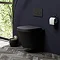 Arezzo Compact Top/Front Flush Toilet Frame with Matt Black Flush - Square Buttons  Profile Large Image