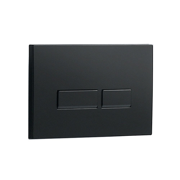 Arezzo Compact Top/Front Flush Toilet Frame with Matt Black Flush - Square Buttons  Standard Large Image