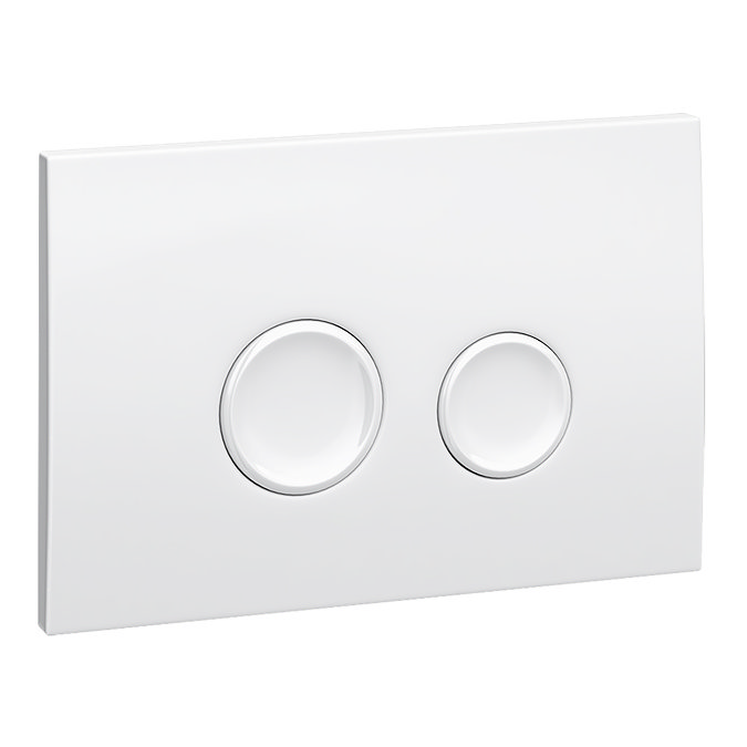 Arezzo Compact Top/Front Flush Toilet Frame with White Flush - Round Buttons