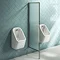 Arezzo Concealed Urinal Pack with 2 x Urinal Bowls + Chrome Frame Glass Partition Large Image
