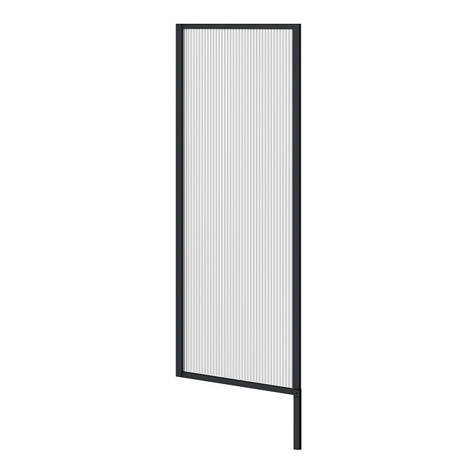 Arezzo Concealed Urinal Pack with 2 x Urinal Bowls + Matt Black Frame Glass Partition  Feature Large