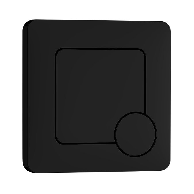 Arezzo Dual Flush Concealed WC Cistern with Matt Black Square Flush Plate