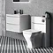 Arezzo Concealed WC Cistern incl. Matt Black Square Flush Plate  additional Large Image