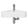 Arezzo Straight Edge Corner Cloakroom Basin 1 Tap Hole – Gloss White