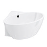 Arezzo Corner Modern Free Standing Bath (1270 x 1270mm) with Matt Black Waste